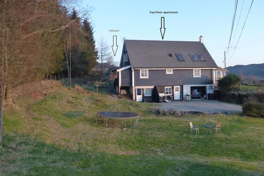 Topfloor Apartment Separate Entranc Nice View Stord Fitjar Exteriör bild